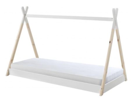 Tipi White Single Bed by Vipack on Sale