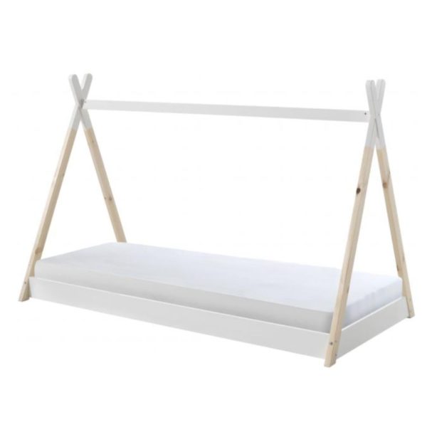 Tipi White Single Bed by Vipack on Sale