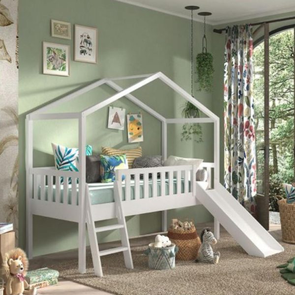 Dallas House Bed with Ladder and Slide Hot on Sale