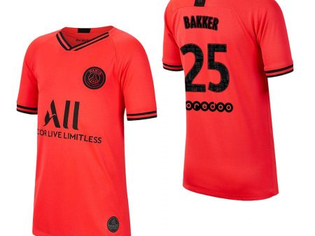 Mitchel Bakker Paris Saint-Germain Youth 19 20 Away Jersey Online now