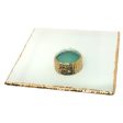 EDGEY SQUARE CAKE STAND-GOLD Cheap