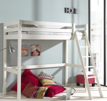 White 4ft6 Double High Sleeper by Vipack Pino Online Sale