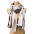 Three Stripes Elegant Cotton Scarf - Light Camel Online Sale