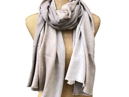 Three Stripes Elegant Cotton Scarf - Light Camel Online Sale