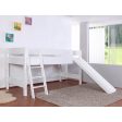 Kidz Beds - Kim Mid Sleeper With Slide - White For Discount