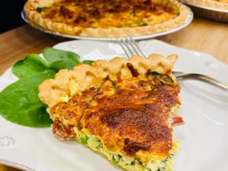 Bacon and Spinach Quiche Private Order on Sale