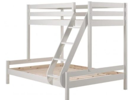 Triple 4ft6 Bunk Bed White by Vipack Supply