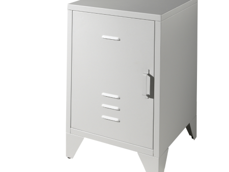 Bronxx Metal Bedside Locker in Grey Fashion