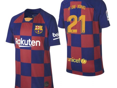 Frenkie de Jong Barcelona Youth 19 20 Home Jersey Online Sale