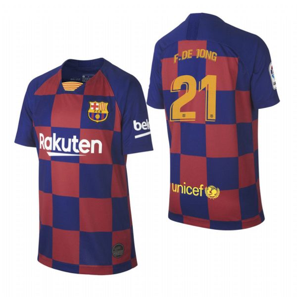 Frenkie de Jong Barcelona Youth 19 20 Home Jersey Online Sale