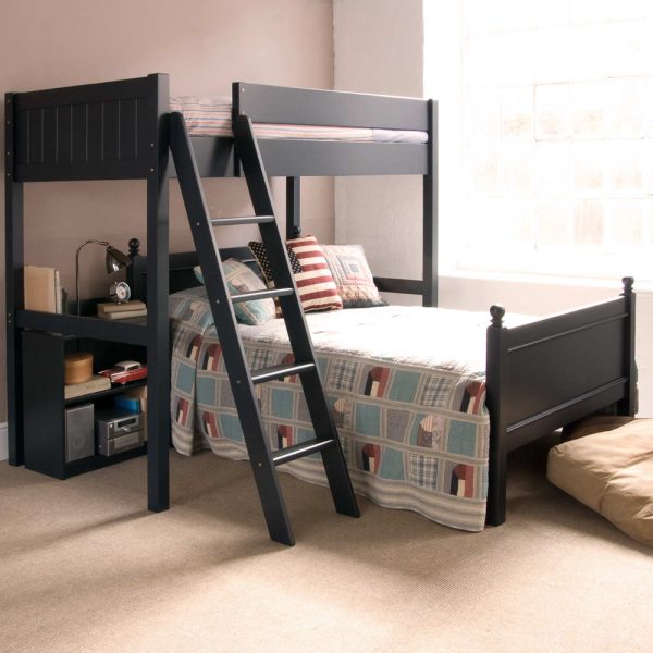 Little Folks Furniture - Fargo High Sleeper with 4ft Double - Painswick Blue Online Hot Sale