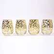 20oz Stemless Wine Glass - Gold Leopard For Cheap