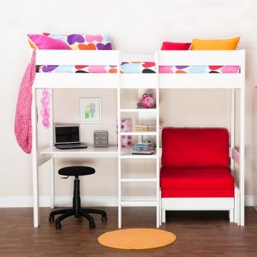 Stompa - Uno 5 High Sleeper With Pullout Chair Bed & Cushion Set - Colour Options Available For Cheap