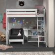 Vipack - Pino High Sleeper with Sofa Bed and Bookcase For Sale