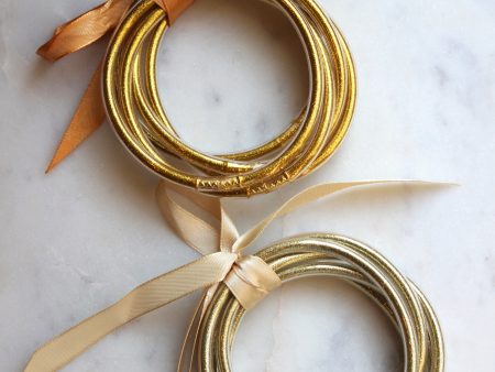 Gold Bangles, Gold Bracelets - set of 5 Online now