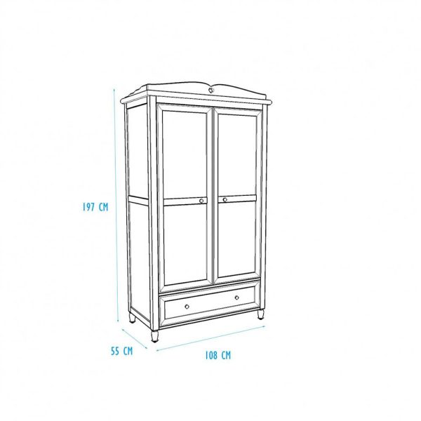 Kidz Beds - Emma 2-Doors Wardrobe Online