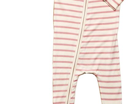 Baby Long Sleeve Onesie Chalk Rose Stripe Online Hot Sale