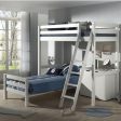 Vipack - Pino High Sleeper with Single Bed and 2 Door Chest of Drawers - White Discount