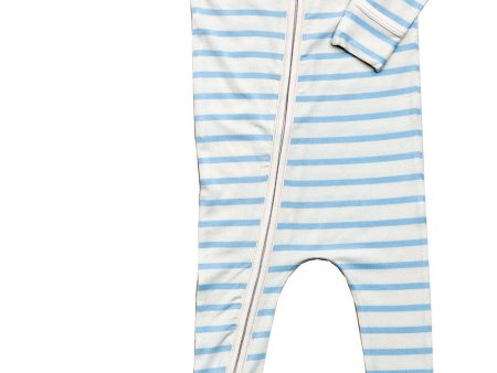 Baby Long Sleeve Onesie Chalk Sky Stripe Online now