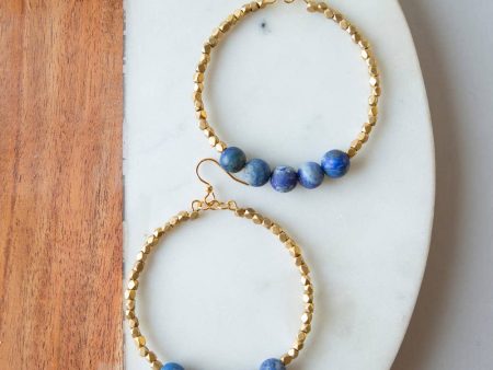 Gemstone Golden Row Earrings Supply