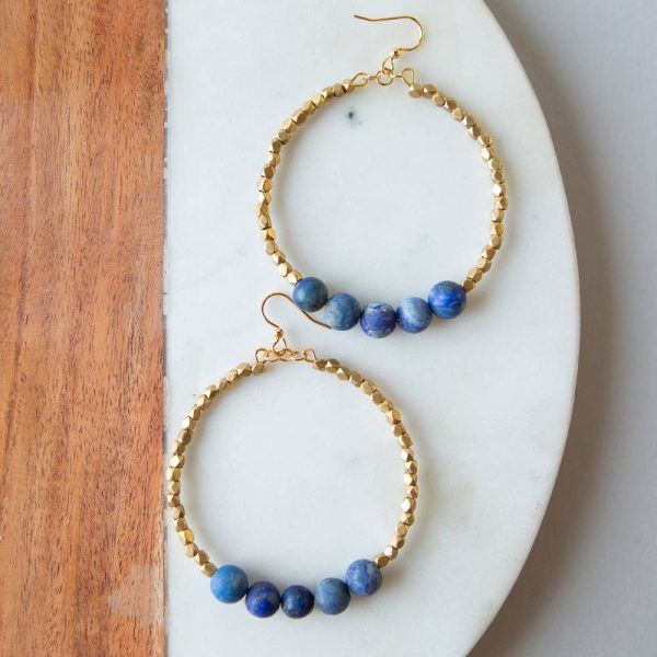 Gemstone Golden Row Earrings Supply