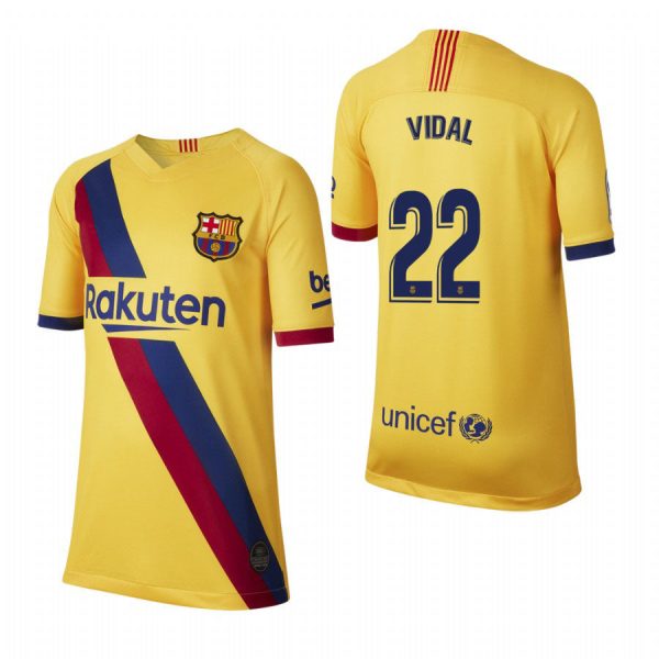 Arturo Vidal Barcelona Youth 19 20 Away Jersey Fashion