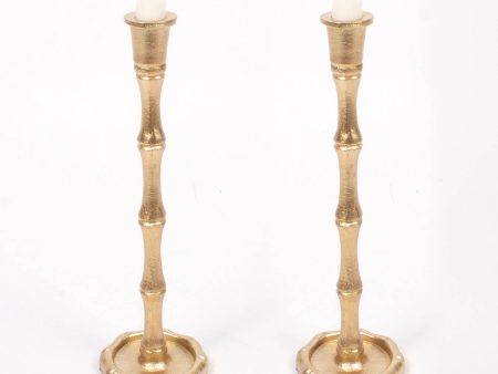 2pc Candlestick Set - Gold For Discount