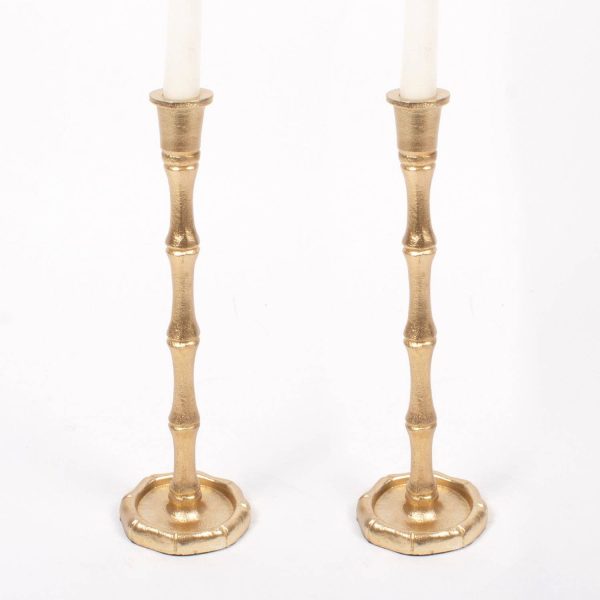 2pc Candlestick Set - Gold For Discount