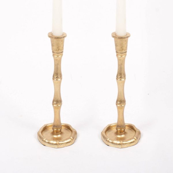 2pc Candlestick Set - Gold For Discount