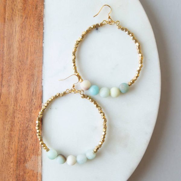 Gemstone Golden Row Earrings Supply