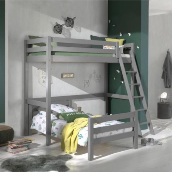 Vipack - Pino High Sleeper with Single Bed - Grey Online Sale