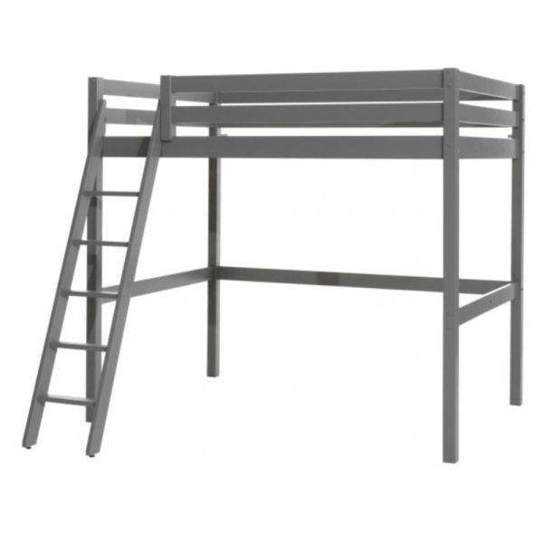 Grey 4ft6 Double High Sleeper by Vipack Pino Online