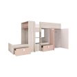 Trasman Barca Bunk Bed With Wardrobe in Antique Pink For Sale