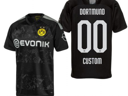 BVB Custom 19 20 Away Jersey Cheap